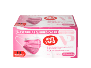 Mascarilla Quirúrgica IIR ROSA Antivaho